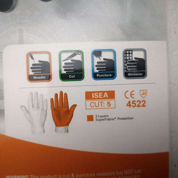 New Hex Armor Elite Needlestick Resistant Men's Size 10/XL Black Gloves #NSR4041 - Picture 8 of 10